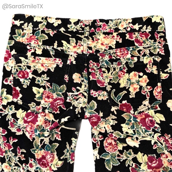 FREE PEOPLE Boho Autumn Floral Corduroy Skinny Pants - Picture 5 of 15